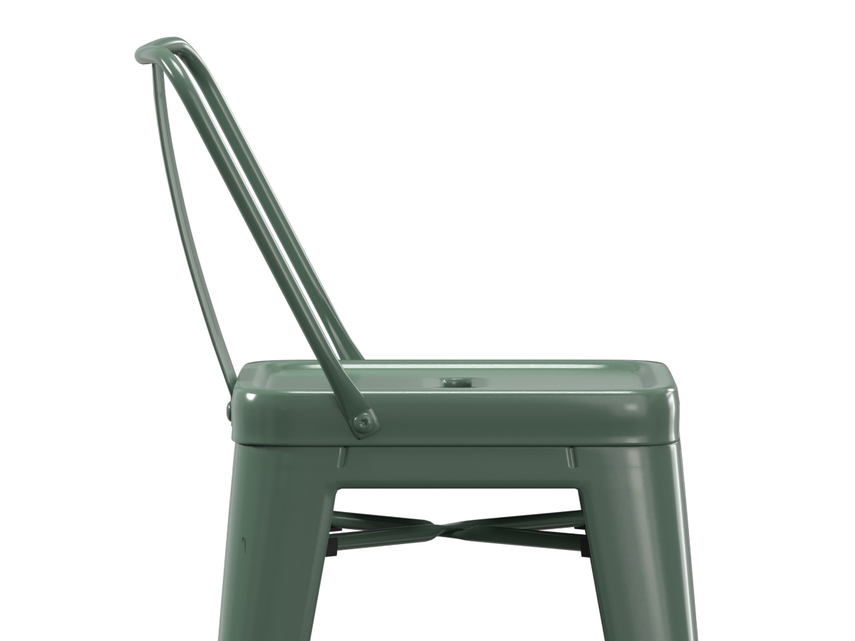 Simpli Home Rayne Counter Height Bar Stool (Set of 4), Deep Sage Green, large