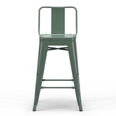 Simpli Home Rayne Counter Height Bar Stool (Set of 4), Deep Sage Green, large