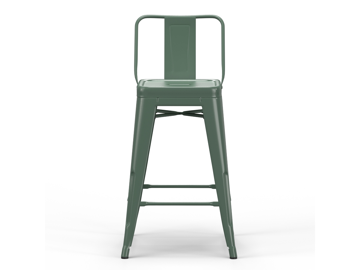 Simpli Home Rayne Counter Height Bar Stool (Set of 4), Deep Sage Green, large