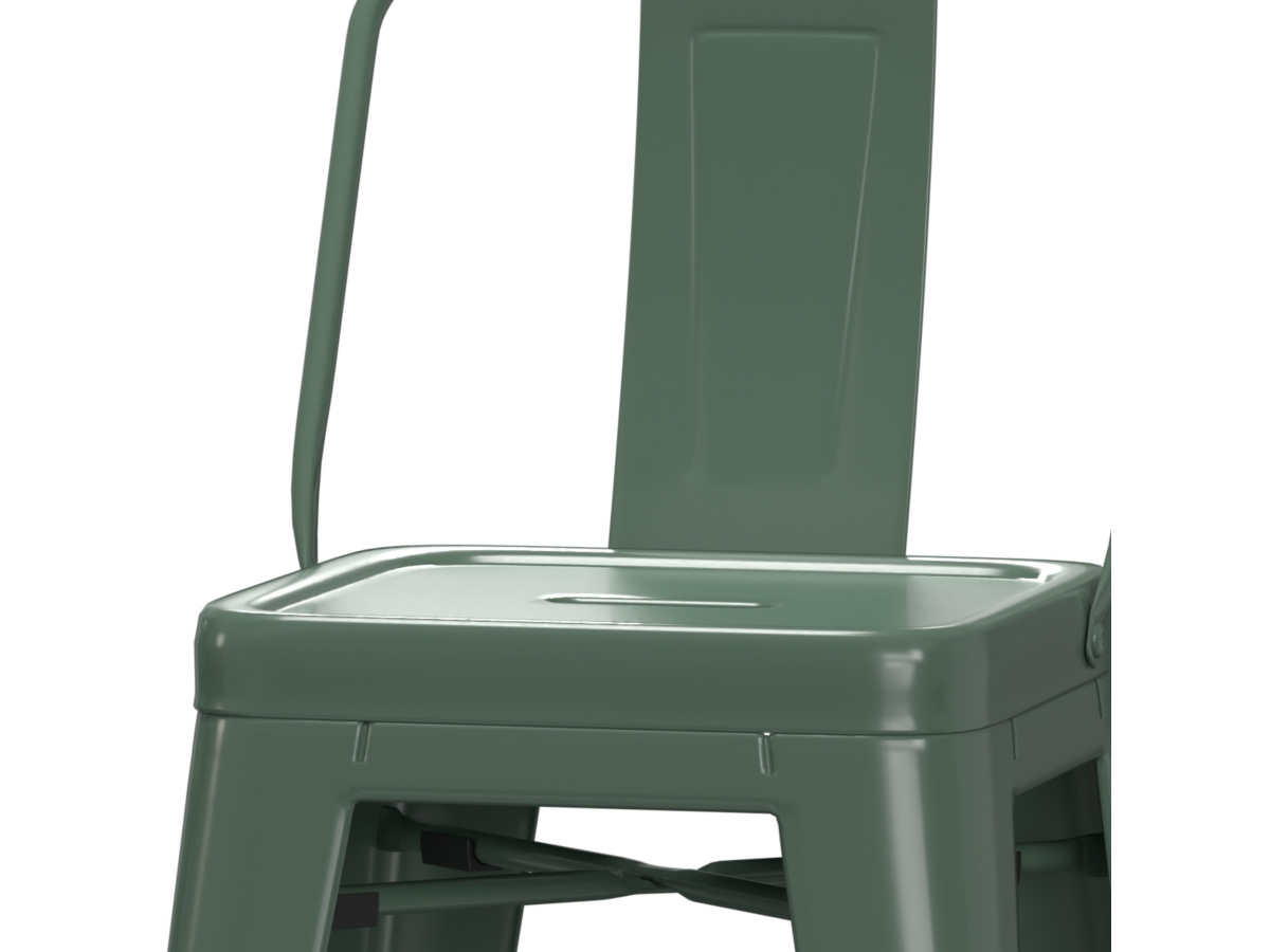 Simpli Home Rayne Counter Height Bar Stool (Set of 4), Deep Sage Green, large