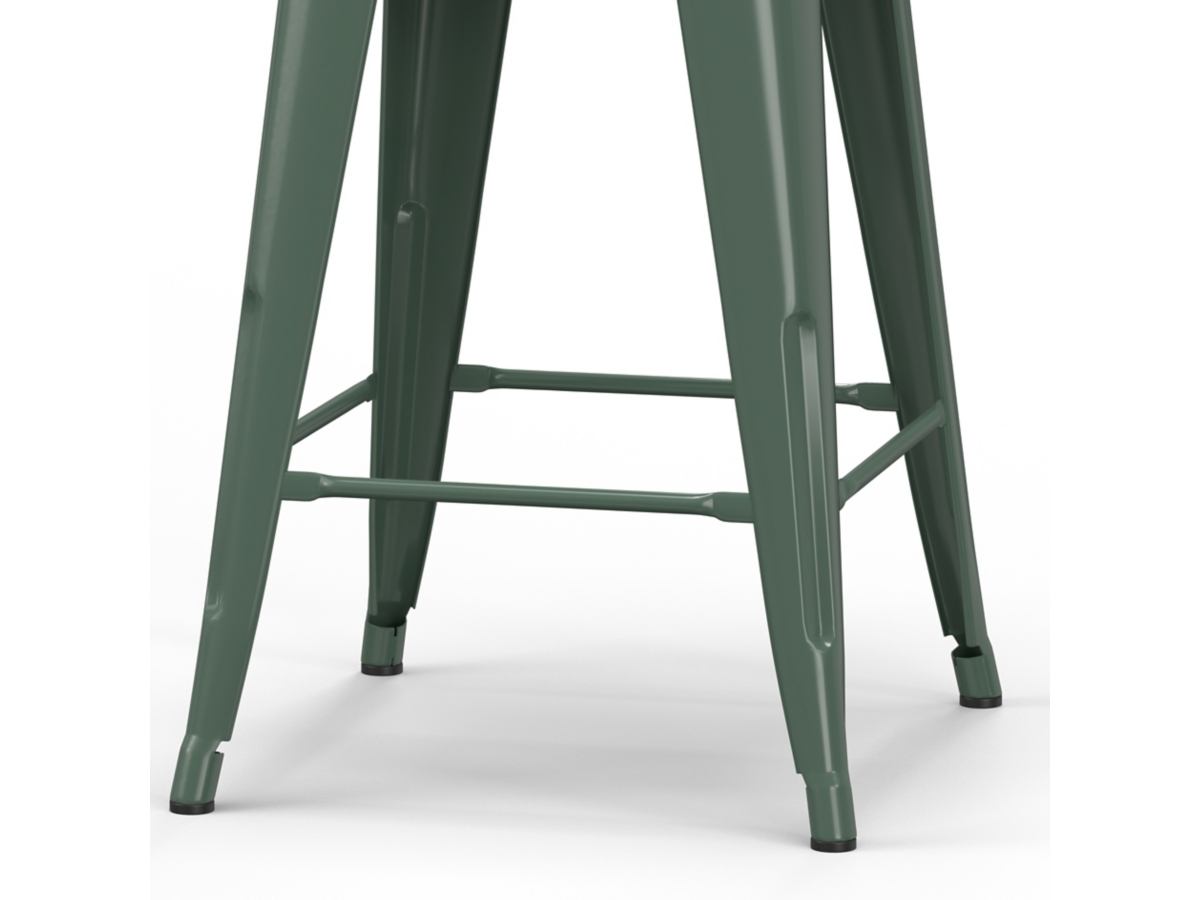 Simpli Home Rayne Counter Height Bar Stool (Set of 4), Deep Sage Green, large