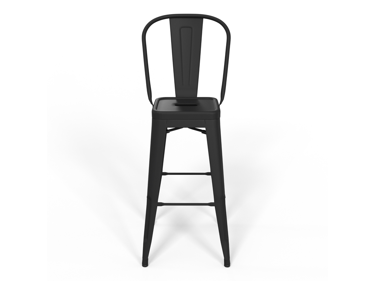 Simpli Home Fletcher Counter Height Bar Stool (Set of 2), Black, large