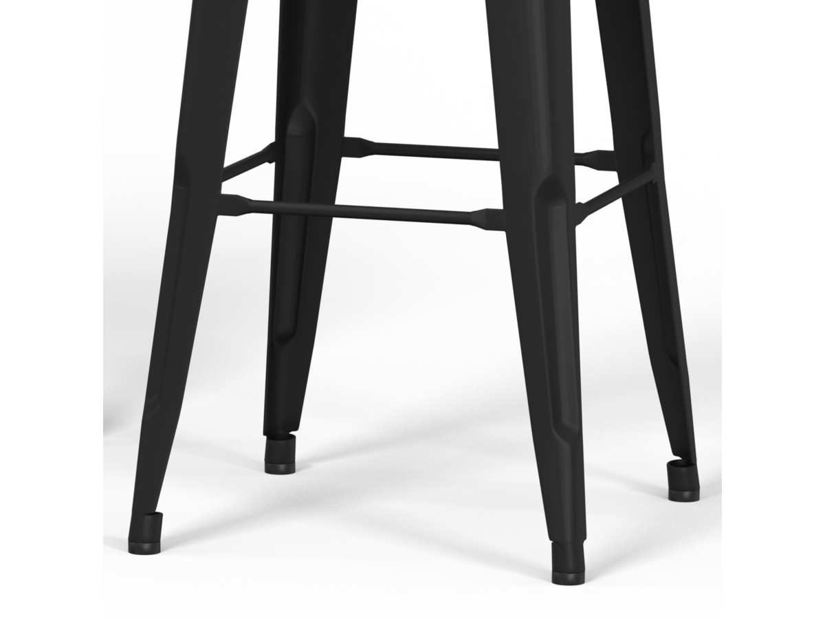 Simpli Home Fletcher Counter Height Bar Stool (Set of 2), Black, large