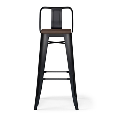 Simpli Home Rayne Bar Stool (Set of 2), Black, large
