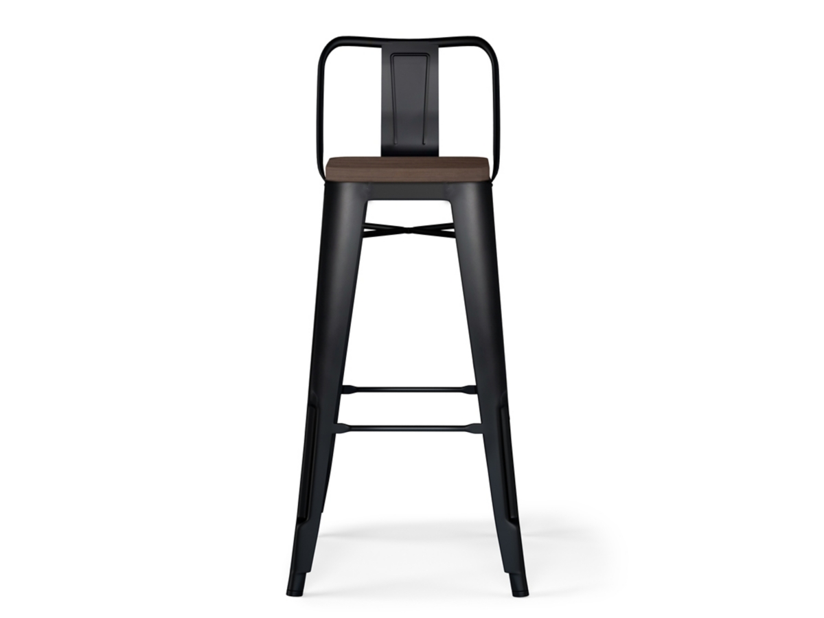 Simpli Home Rayne Bar Stool (Set of 2), Black, large