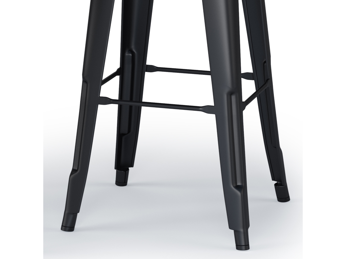 Simpli Home Rayne Bar Stool (Set of 2), Black, large