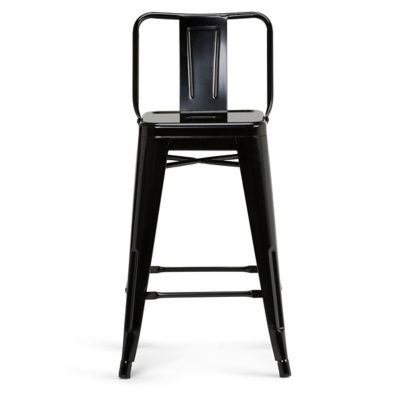 Simpli Home Rayne Counter Height Bar Stool (Set of 4), Black, large
