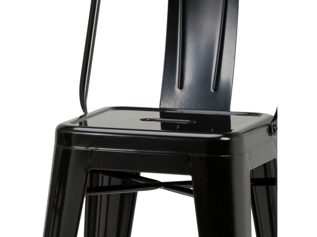 Simpli Home Rayne Counter Height Bar Stool (Set of 4), Black, large