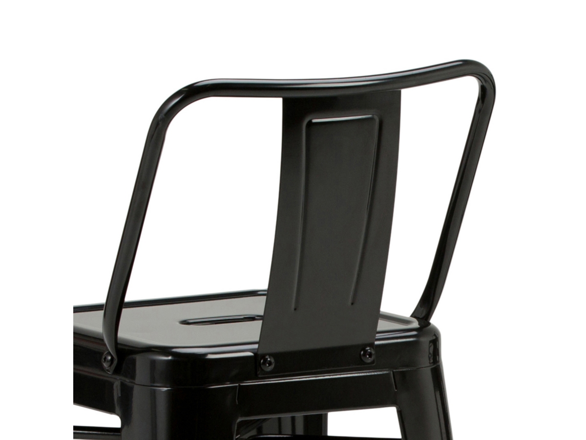 Simpli Home Rayne Counter Height Bar Stool (Set of 4), Black, large