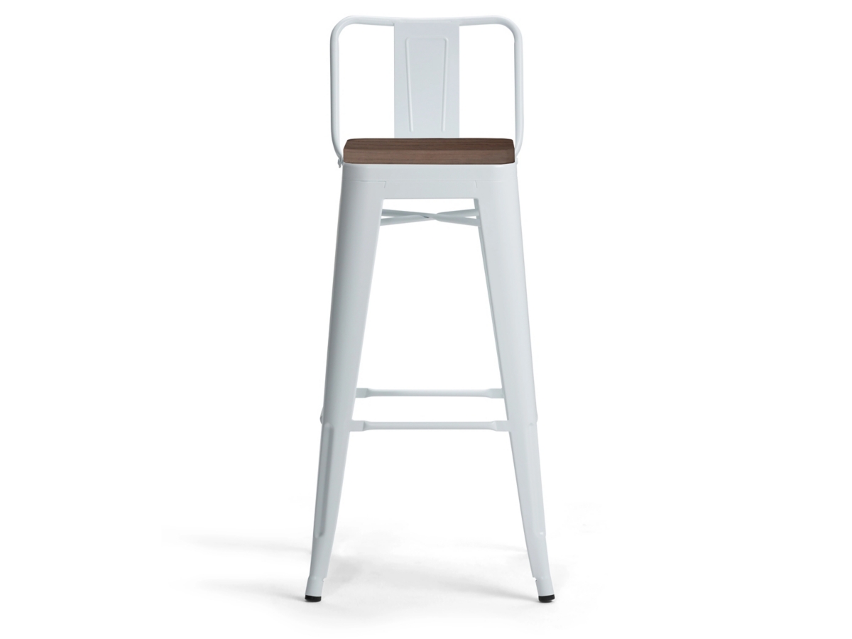 Simpli Home Rayne Bar Stool (Set of 2), White, large