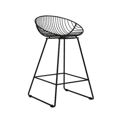 CosmoLiving by Cosmopolitan Ellis Wire Counter Stool, Black, Black, large