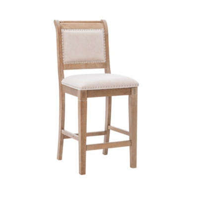 Linon Meri Counter Stool, Gray Washed, large