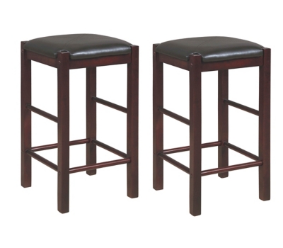 Linon Iris Backless Counter Stools (Set of 2), Espresso, large