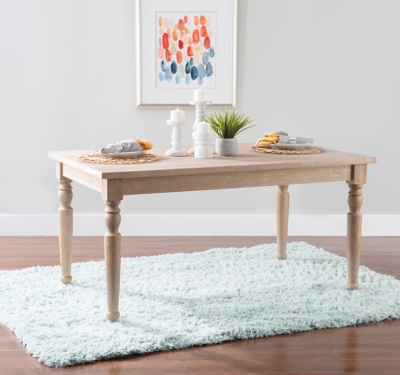 D600008475 Linon Ivey Rectangle Dining Table, Light Natural B sku D600008475