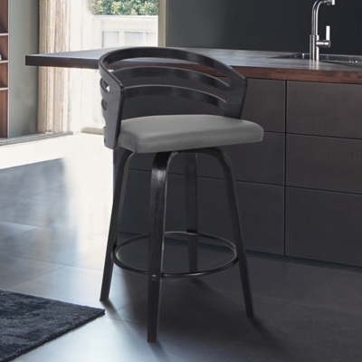 Jayden Bar Stool, Gray/Black