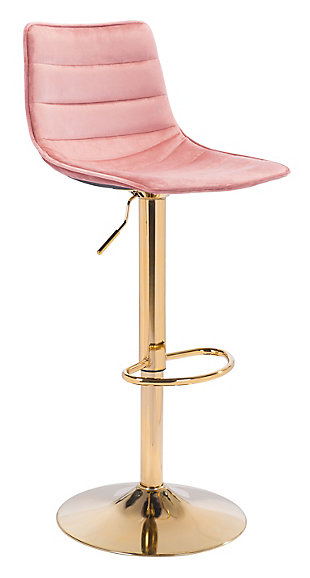 Erika Home Boran Bar Chair, Pink, large