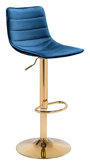 Erika Home Boran Bar Chair, Dark Blue, large