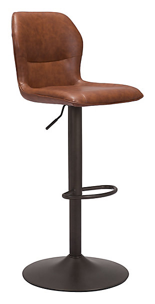Erika Home Burkett Bar Chair, Vintage Brown, large