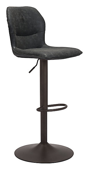 Erika Home Burkett Bar Chair, Vintage Black, large