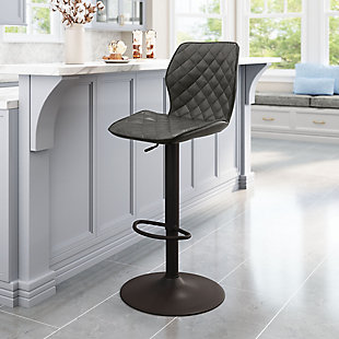 Erika Home Briarberry Bar Chair, Vintage Gray, rollover