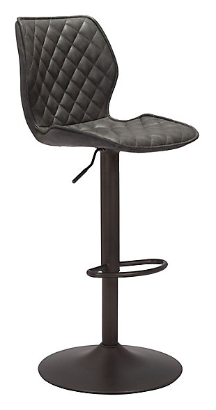 Erika Home Briarberry Bar Chair, Vintage Gray, large