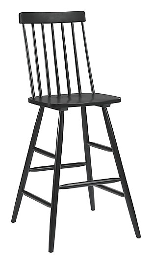 Erika Home Albemarle Bar Chair, Black, large