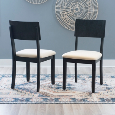 Linon Jocey Set of Two Dining Chairs, Black, rollover