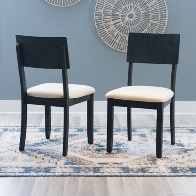 Linon Jocey Dining Chairs (Set of 2), Black