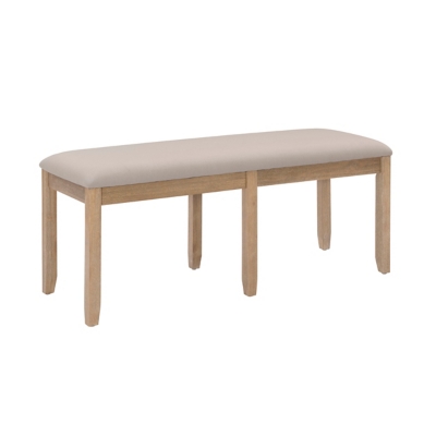 Linon Jocey Backless Dining Bench, Graywash, large