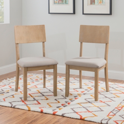 Linon Jocey Set of Two Dining Chairs, Graywash, rollover