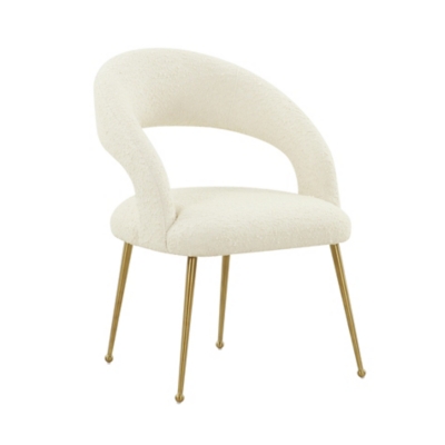 Rocco Dining Chair, Cream, rollover