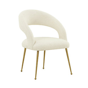 Rocco Dining Chair, Cream, rollover