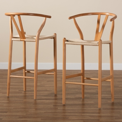 Baxton Studio Paxton Bar Stool Set of 2 Ashley