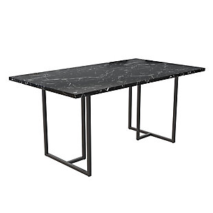 CosmoLiving Astor Dining Table, Black Marble, large