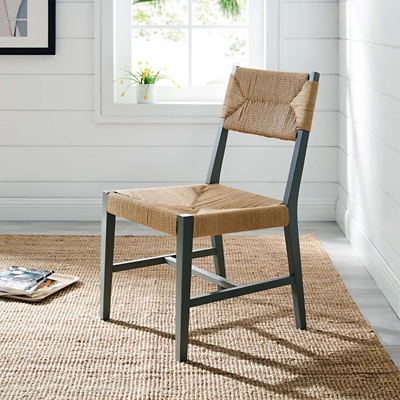 Bodie Dining Chair, Light Gray/Natural