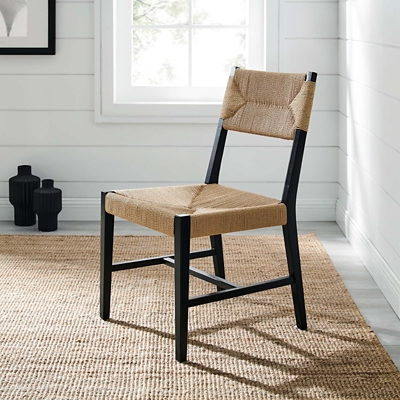 Bodie Dining Chair, Black/Natural, rollover