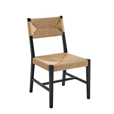 Bodie Dining Chair, Black/Natural, large