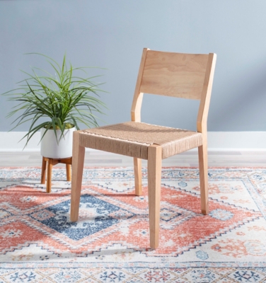 Linon Farren Dining Chairs (Set of 2), Natural, rollover