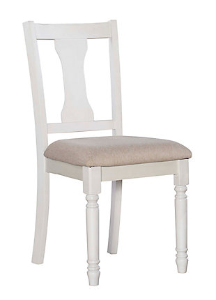 Linon Wesley Dining Chairs (Set of 2), Vanilla White, large