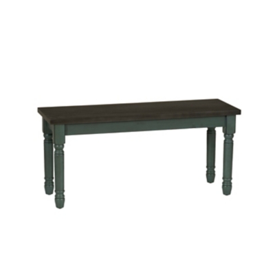 Linon Wesley Dining Bench, Teal Blue, large