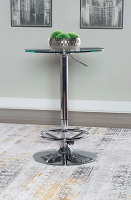 Linon Dawson Pub Table, Chrome