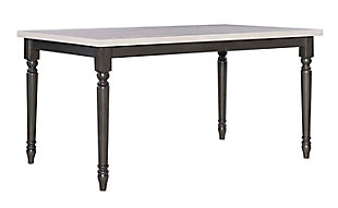Linon Wesley Dining Table, Dark Gray, large