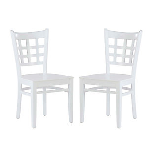 Linon Bremen Dining Chair Set, White, large