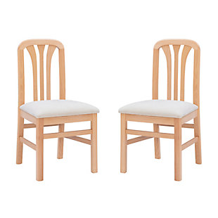 Linon Pate Dining Chair Set, Natural, large