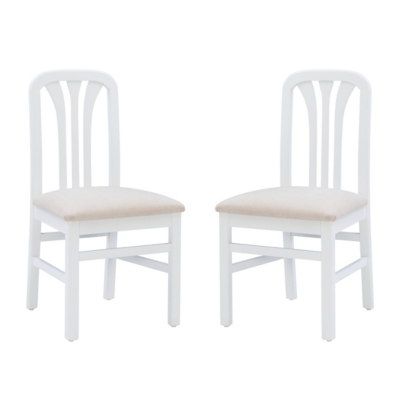 Linon Pate Dining Chair Set, White, large