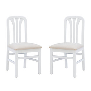 Linon Pate Dining Chair Set, White, large