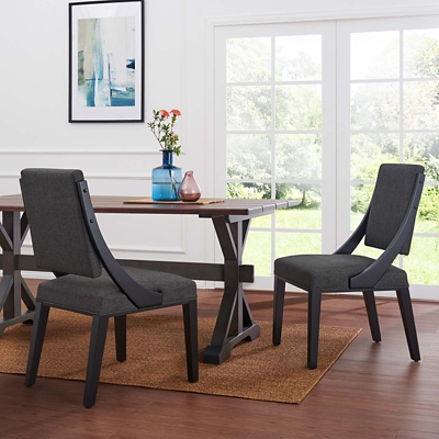 Cambridge Dining Chair Set, Gray, large