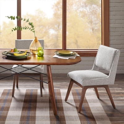 Boomerang Dining Chair Set, Light Gray, rollover