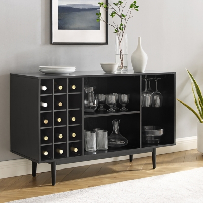 Liam Wine Storage Sideboard, Black, rollover