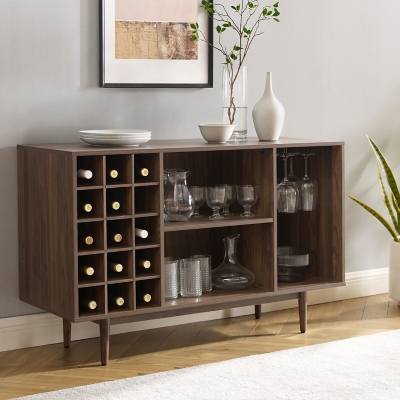 D600009505 Liam Wine Storage Sideboard, Walnut sku D600009505